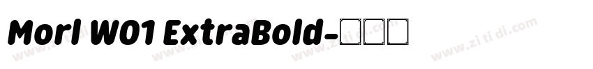 Morl W01 ExtraBold字体转换